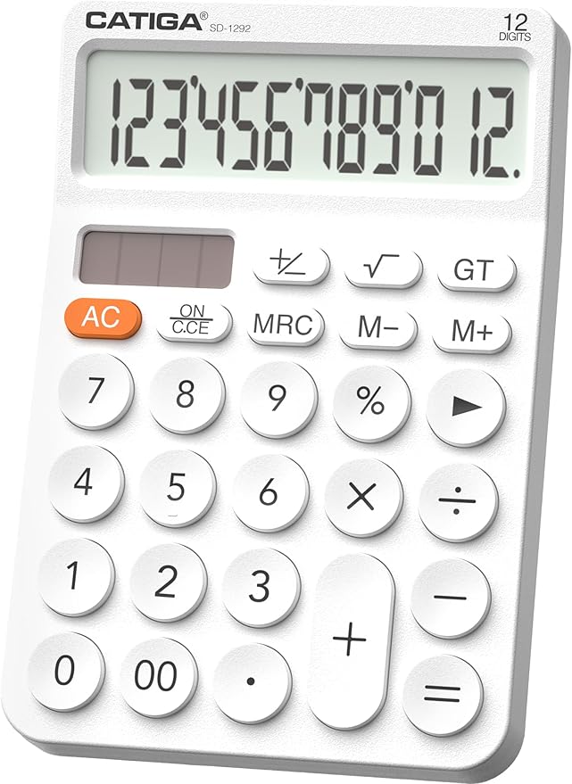 CATIGA 12 Digit Desktop Calculator Basic Desk Calculator by CATIGA