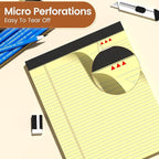 6 Pack Legal Pads 8.5 X11, College Ruled Notebook, 300 Sheets Yellow Note Pad - Image 4