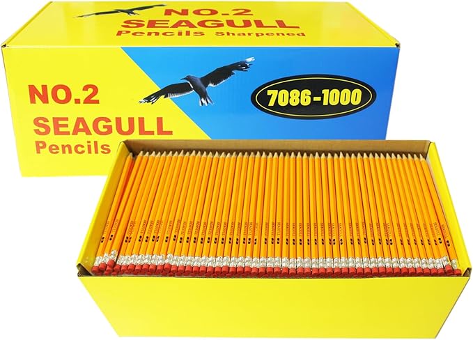 Seagull 1000 Count Bulk Pack Pencils Pre-sharpened by Seagull