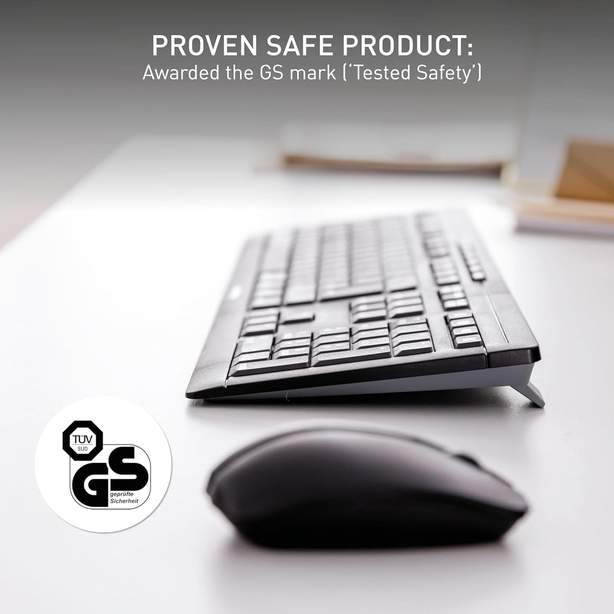 CHERRY Stream Desktop, Wireless Keyboard & Mouse Combo, 2.4 GHz Connectio...