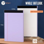 Purple Legal Pad 8.5 x 11 Wide Ruled Note Pads, 3 Pack Notepads 8.5 x 11 Lined - Image 2