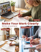 STAGEEK Red Gel Pens, Fine Point Retractable Smooth Writing Pens - Image 8