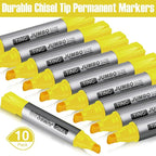 Fuutreo 10 Pack Jumbo Permanent Markers Bulk Large Chisel Tip Permanent Markers - Image 2