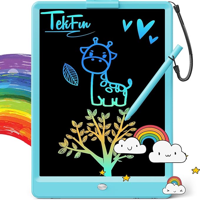 TEKFUN LCD Writing Tablet for Kids, 10-inch Coloring Drawing Pad, Mess Free by TEKFUN