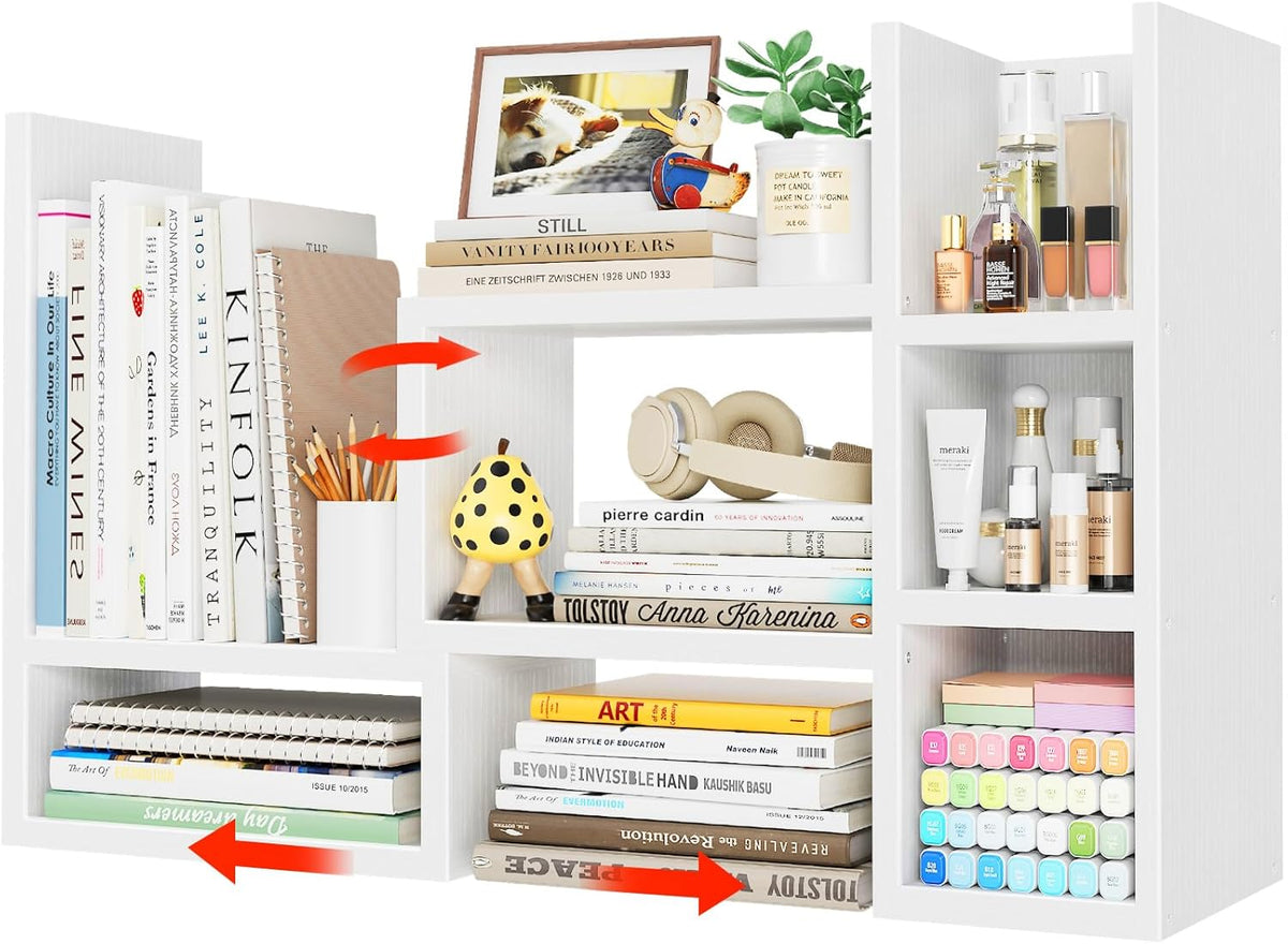 nutikas desk shelves desktop organizer shelf - white, main product view