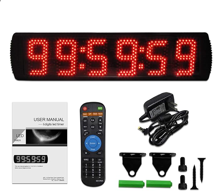 Portable 5 inch High 6 Digits LED Race Clock by GANXIN