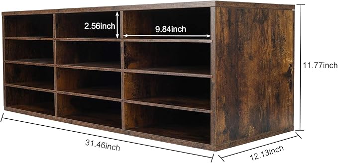 PAG Mail Sorter, Wooden Countertop Literature Organizer, Student & Desktop Bill - Image 3