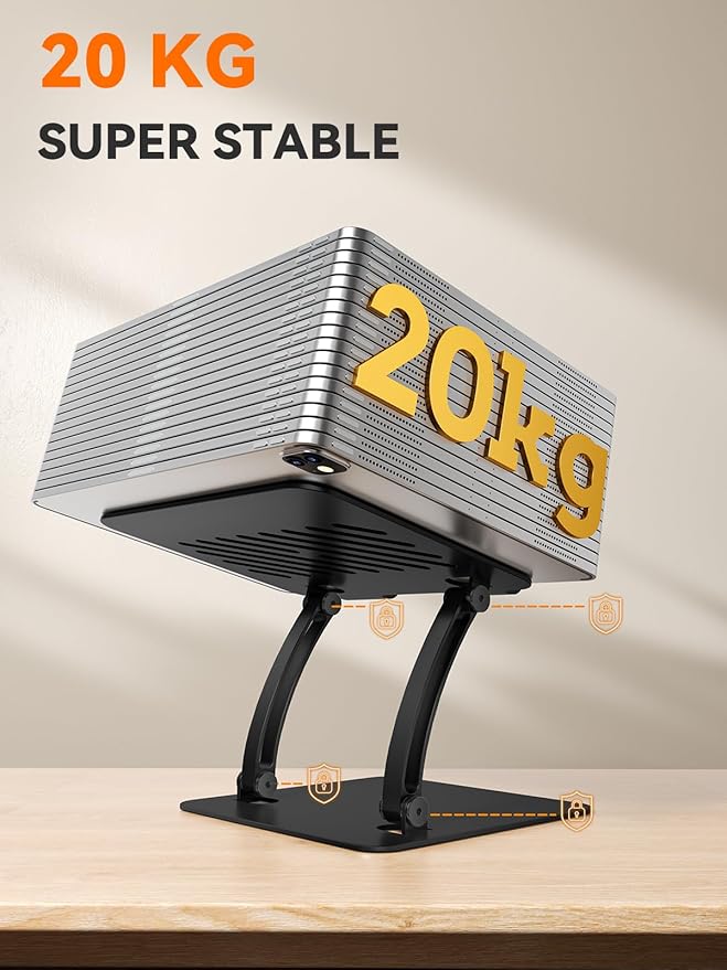 tounee Tablet Holder Stand, Dual Rod Adjustable Aluminum Desktop Stand - Image 5