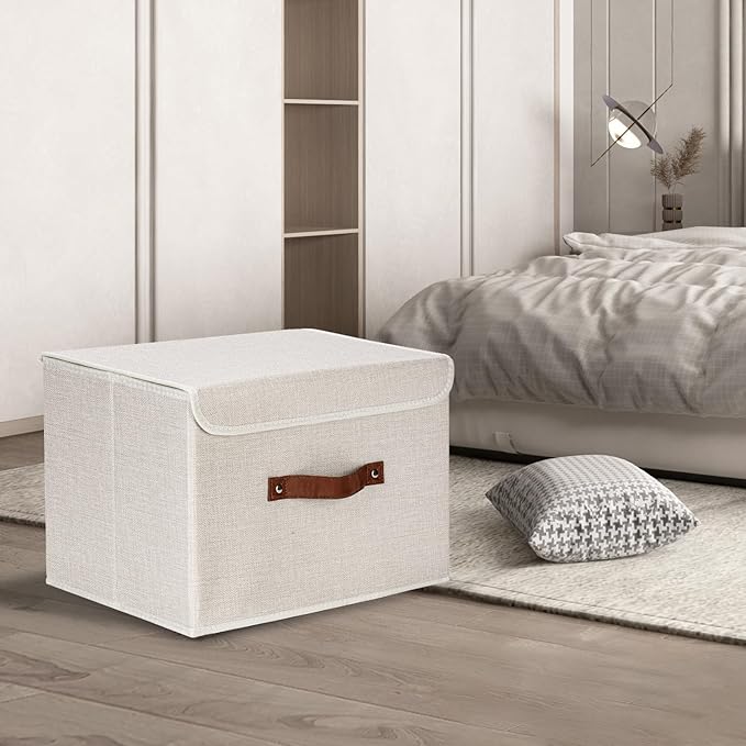 TYEERS Collapsible Storage Boxes, Washable Fabric Storage Bins - Image 5