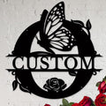 Personalized Custom Letter Name metal Signs, Custom Black Letter Monogram Wall by Casebrick