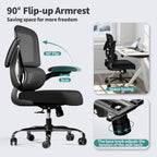tralt office chair - ergonomic desk chair with showing dimensions
