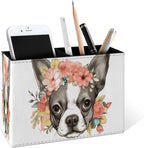 Famame Flowers on Bulldog Head Pencil Holder by Famame