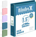 BinderX Extra Durable 1.5 Ring Binder, Round Ring 1.5 Inch Binders, Fits 325 by Sooez