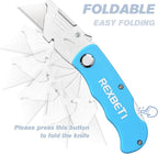 REXBETI 4-Pack Folding Pocket Utility Knife Quick-change SK5 Box Cutter - Image 3