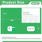 Two Pocket Folders, PANDRI 50 Pack 2 Pocket Folders, Letter Size Paper File - Image 2