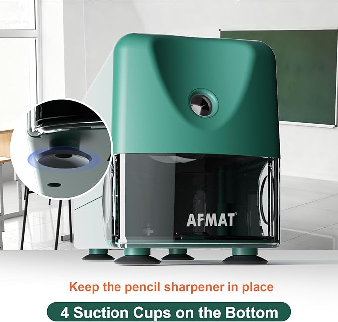 AFMAT Electric Pencil Sharpener, Cordless & Rechargeable, Heavy Duty Classroom - Image 7