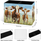 Famame Three Cows Flowers Field Pencil Holder - Image 3