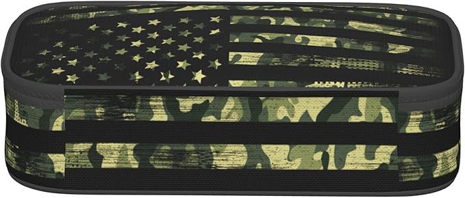 YIJIUWKIS Camo Pencil Box for Kids Adults, Usa Flag Style Pencil Case for Boys - Image 7