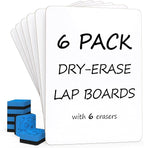 Scribbledo 6 Pack Small White Board Dry Erase Boards Classroom Pack Mini White by Scribbledo
