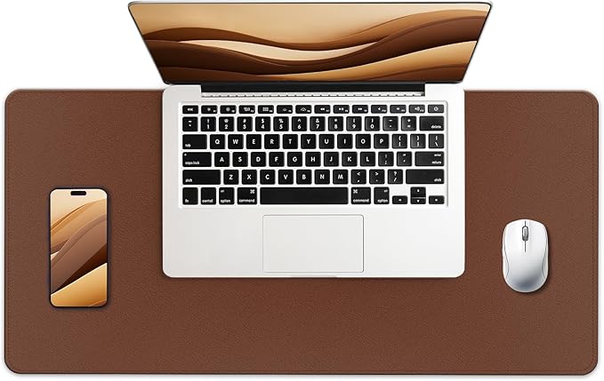 Desk Pad Protector, Leather & Suede Desk Mat, Non-Slip Desk Pad Mat, Large by BLESWIN
