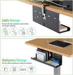 KEEGH 16" Under Desk Cable Management Tray, 2 Pack Desk Cord Organizer Upgrade - Image 4
