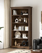TVU 5-Tier Wooden Bookshelf, 65 Inch Tall Bookshelf - Image 7