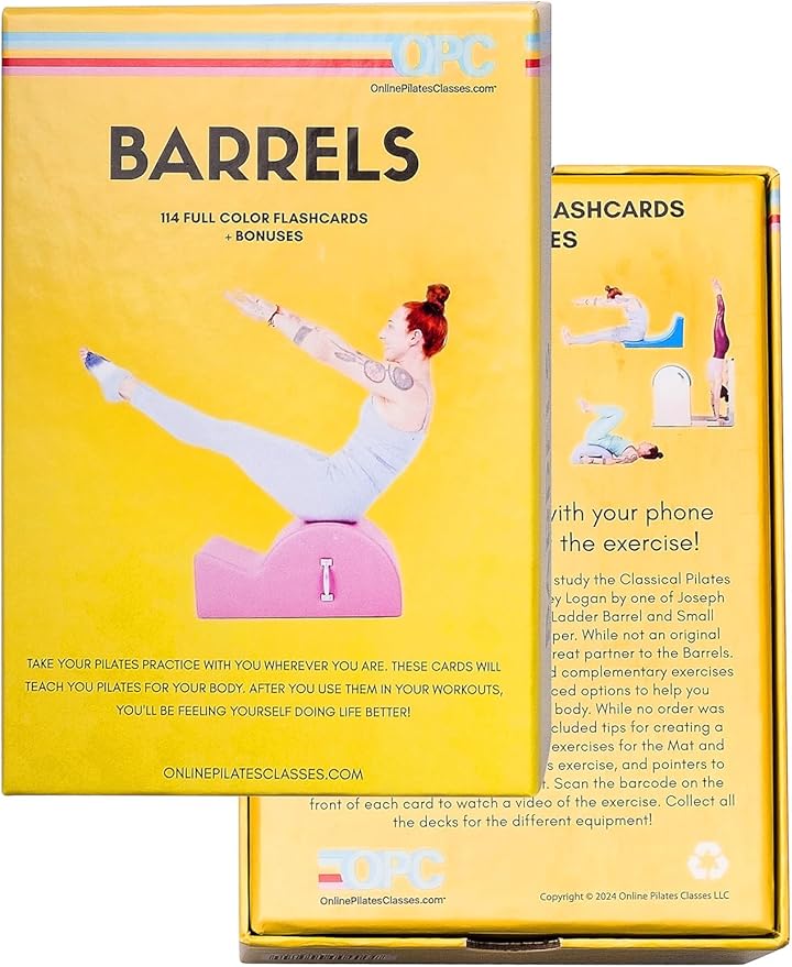 OnlinePilatesClasses Pilates Barrels Flashcards, Deck Cards Set - Image 2