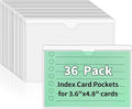 NIUBIER Storage Bin Labels, 36 Pack 3x4.5 Index Card Holder, Removable Tote by NIUBIER