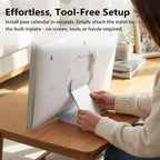 Compatible with Skylight Calendar Stand, Freestanding Desk Mount Holder for Skylight Calendar Max 27 Inch, Desktop Holder, Stable Base for Digital Calendar, Tool-Free Wall Mount Alternative (White)