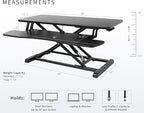 VIVO 36 inch Desk Converter, K Series, Height Adjustable Sit to Stand Riser - Image 3