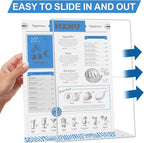 EHWINE 6 Pack 8.5 x 11 Acrylic Sign Holder, Vertical Slanted Back Paper Holder - Image 6
