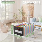 ThinkTex 26 Pockets Expanding File Folder, Upright & Open Top, A-Z Colorful Tabs - Image 2
