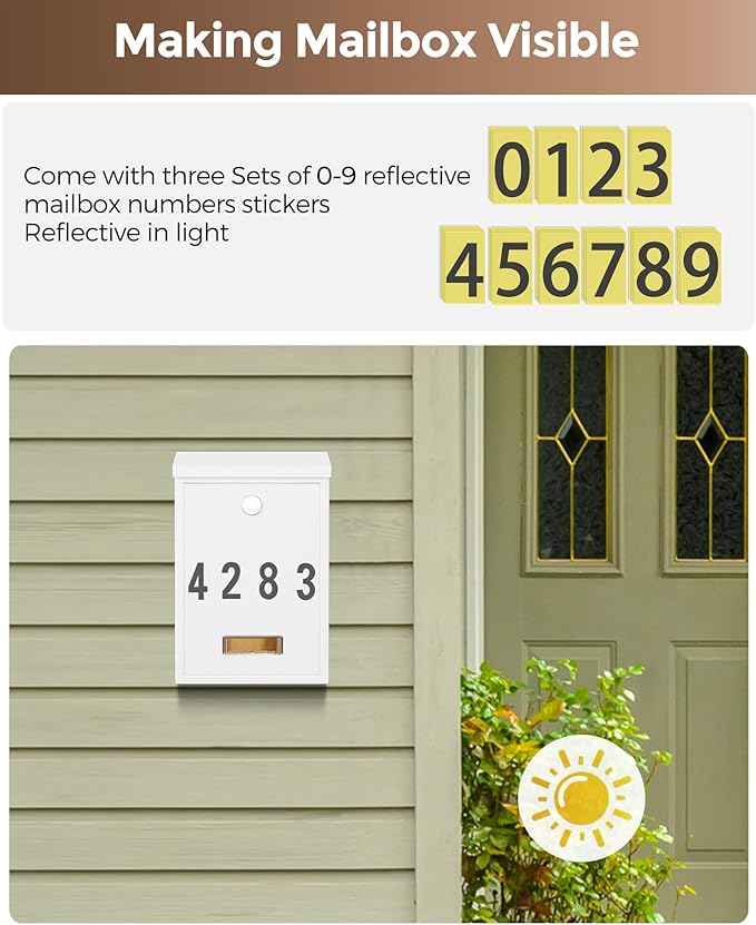 LAND·VOI Locking Wall-Mount Mailbox - Image 5