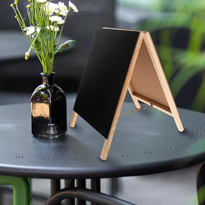 ADOCARN Double-Sided Standing Blackboard Small Chalkboard Message Board - Image 9