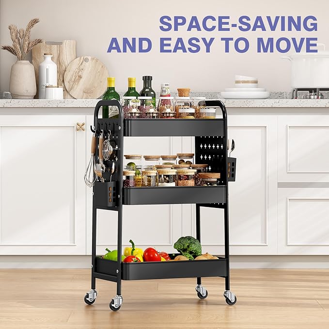 KINGRACK 3 Tier Rolling Cart - Image 5