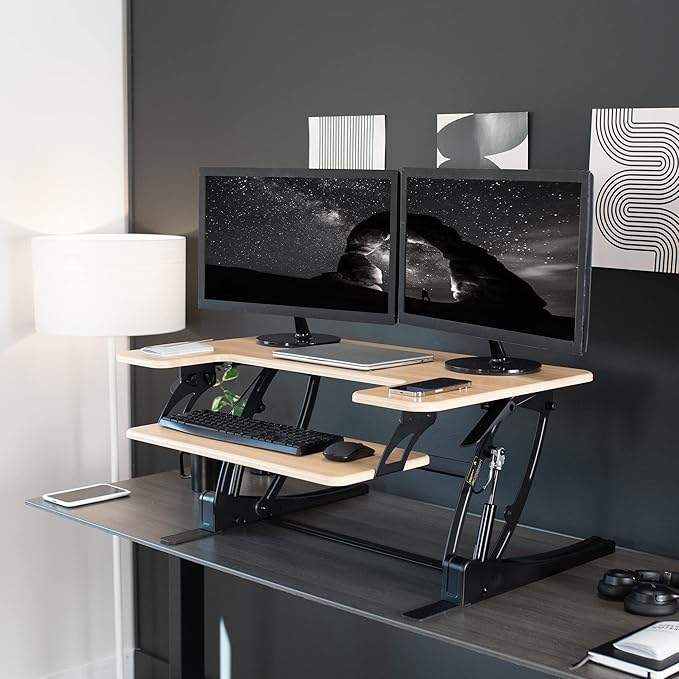 VIVO 36 inch Height Adjustable Stand Up Desk Converter, V Series, Quick Sit to - Image 9