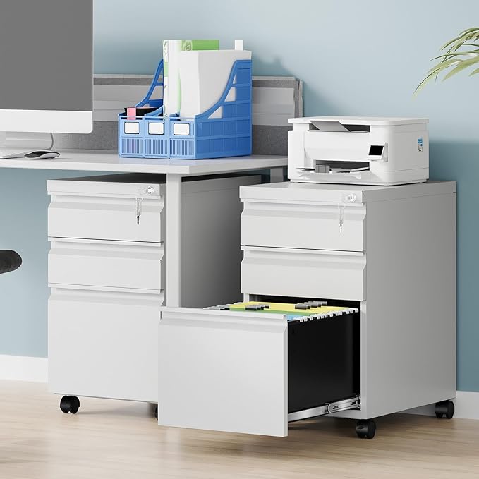 AFAIF 3 Drawer Mobile File Cabinet - Image 2