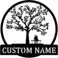 Personalized Valentines Metal Wall Sign, Custom Infinity Heart Love Couple Name by Unknown