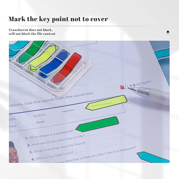 Golcellia 3 X 300 Tablets, Transparent Sticky Notes, Page Markers, Book Tabs - Image 4