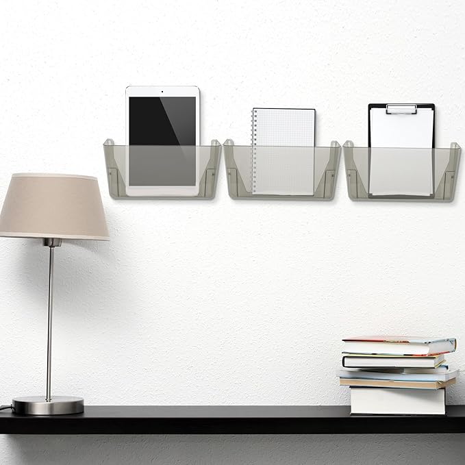 Colarr 8 Pcs Wall File Holder Organizer Plastic Wall Mount Mail Organizer - Image 6