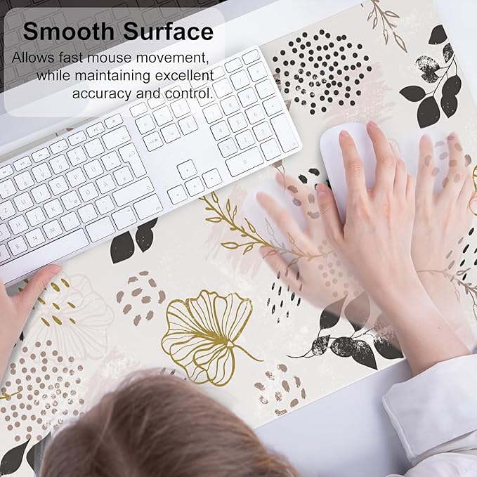 QIYI Large Mouse Pad for Desk, Cute Desk Mat for Desktop, Women Girls Office - Image 4