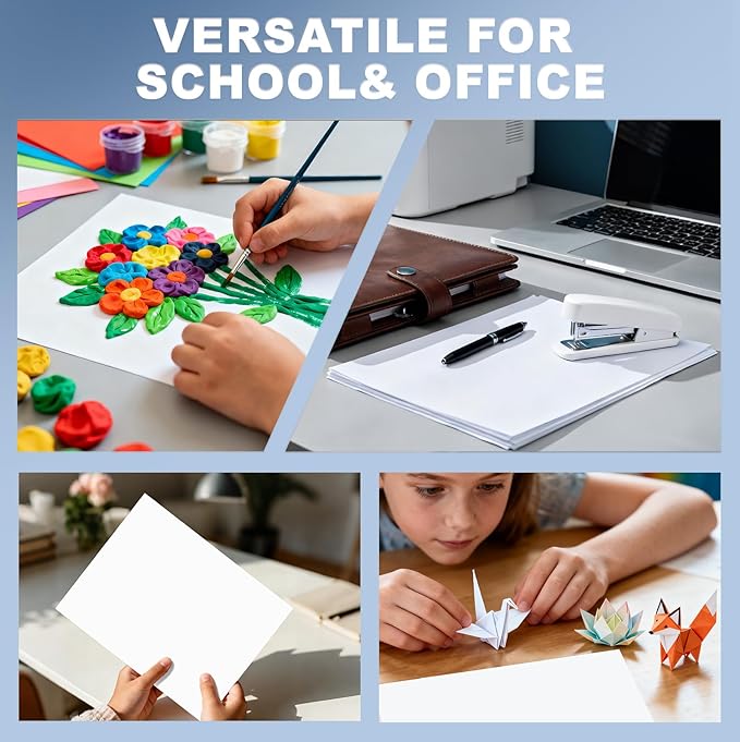 8.5 x 11 Inch White Cardstock 40 Sheets, Premium Thick White Card Stock Paper - Image 7