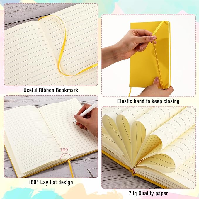 Honoson 20 Pack Lined Journal Notebooks A5 Hardcover Executive Notebook 5.5" x - Image 3