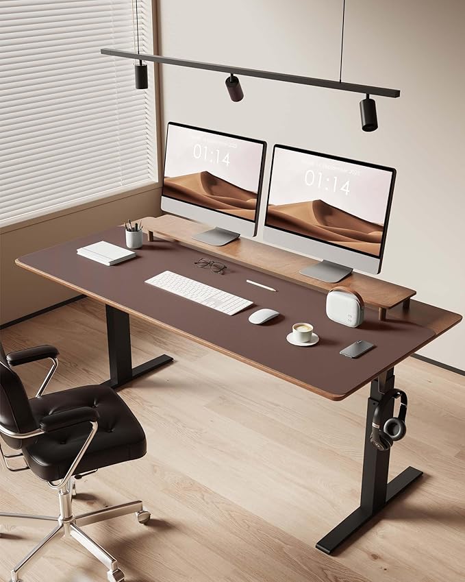 YSAGi Leather Desk Protector, Office Mat, Large Mouse Mat, Non-Slip PU Leather - Image 3