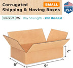 IDL Packaging - B-962-25 Small Corrugated Shipping Boxes 9"L x 6"W x 2"H – - Image 2