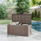 Yardgrace 150 Gallon Outdoor Storage Box Waterproof, Resin Deck Boxes - Image 5