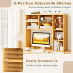 Tangkula Desktop Bookshelf, 3-Tier Desk Display Rack Organizer - Image 7