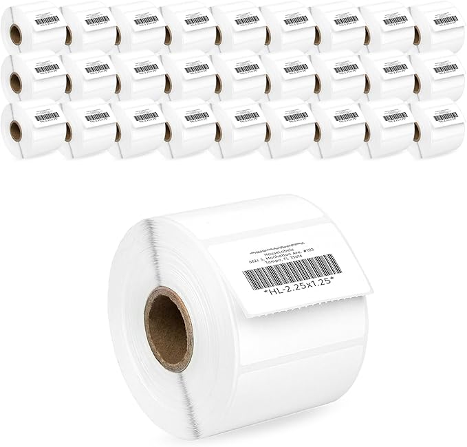 HOUSELABELS 2.25" x 1.25" Address Labels on 1" Core Compatible by HouseLabels