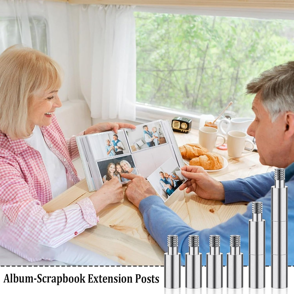 40 Pcs Scrapbook Extension Posts and Screws, Extenders for Photo Albums | Extension Screws, Album Accessories, Binding Replacement, Photo Album Scrapbooking Screws, Craft DIY Refill Pages