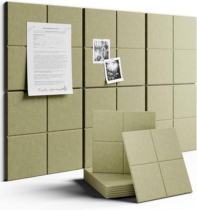 Fluxynara Large Felt Bulletin Board 36" x 24"Cork Board Alternative-6 Pack by FLUXYNARA